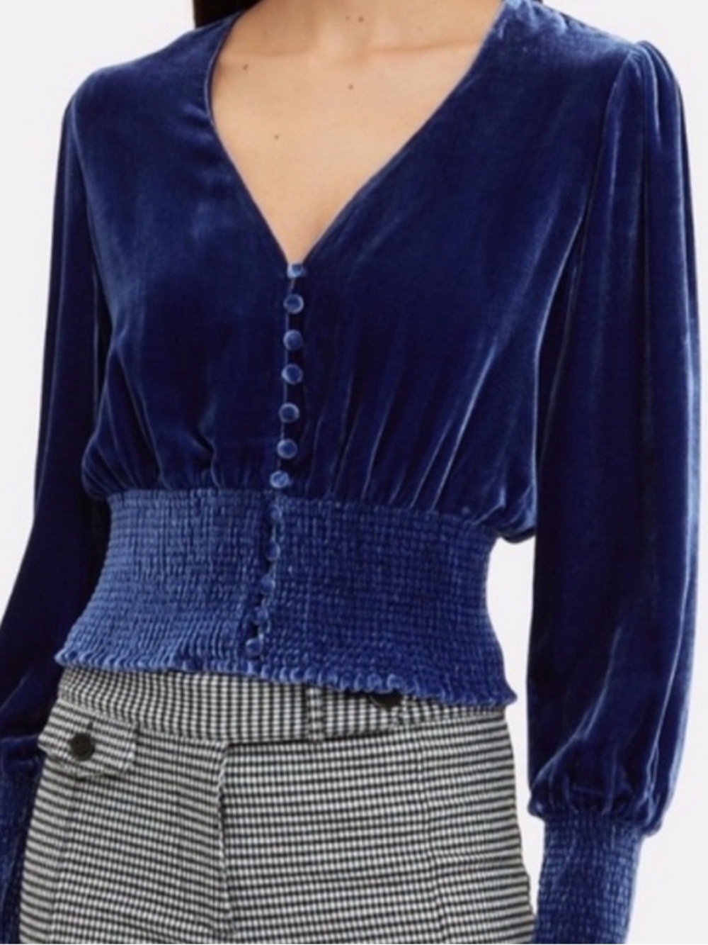 Intermix Silk Blend Velvet Top Size P or Small